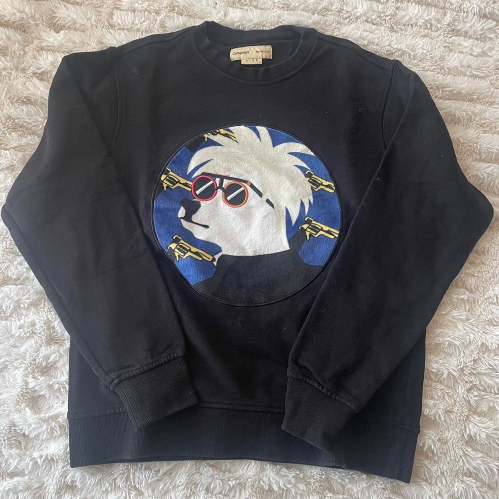 Beyond Closet Dog Felt Patchwork Sweater